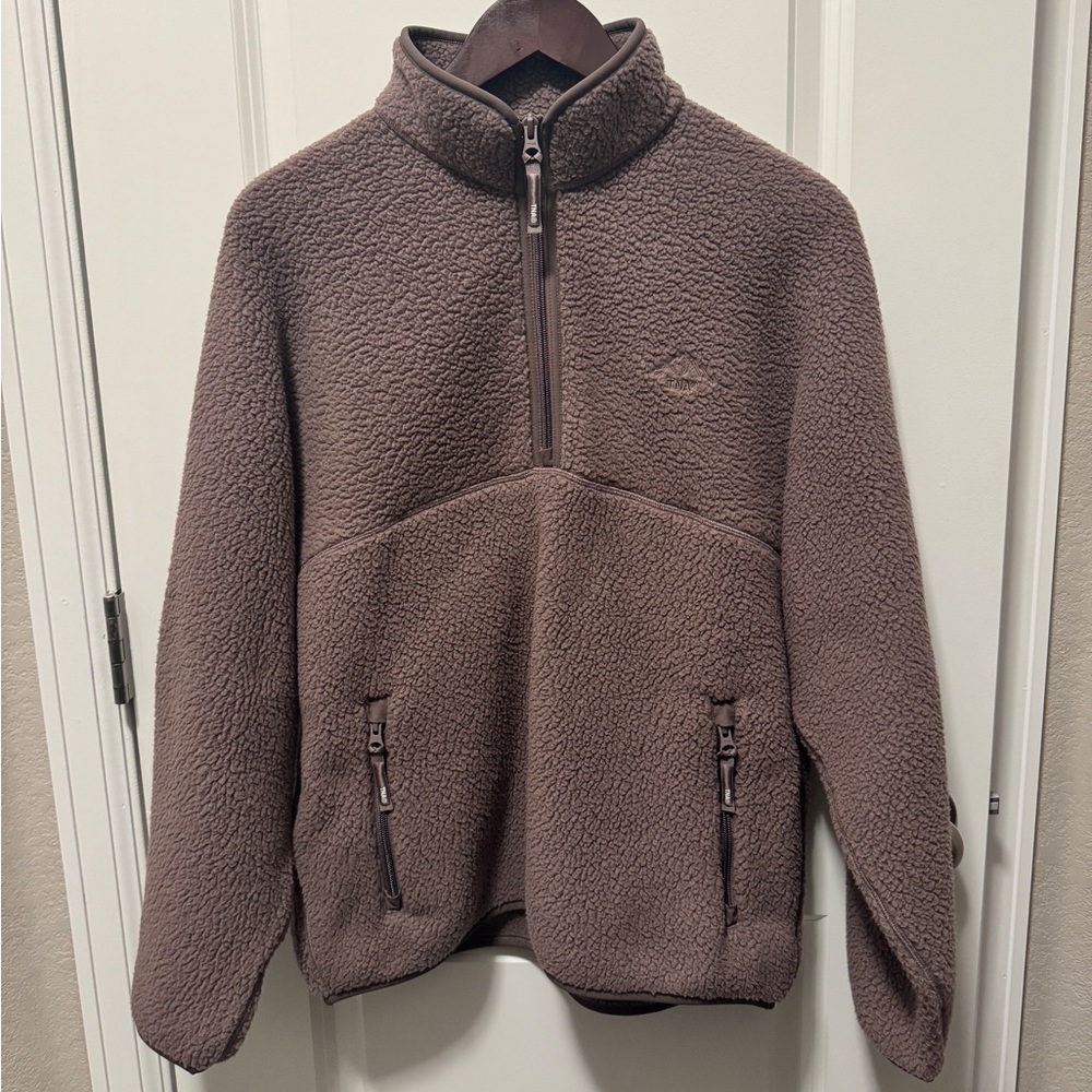 Aritzia Polartec® Thermal Pro™ 1/2 Zip Sweater in Smoked Eggplant - Picture 8 of 9